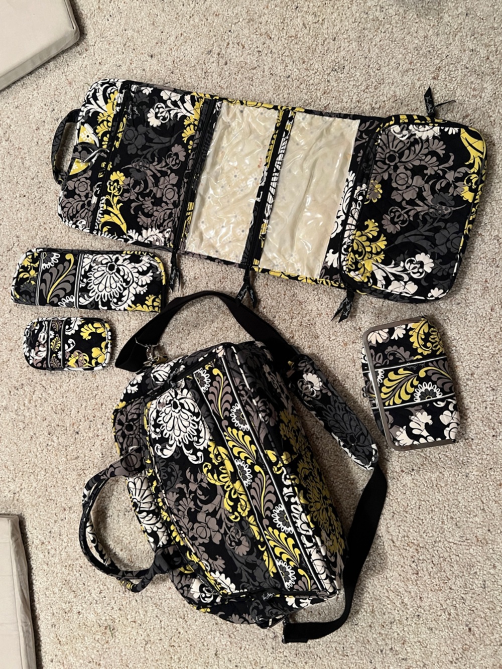 Vera Bradley 5-piece travel set
